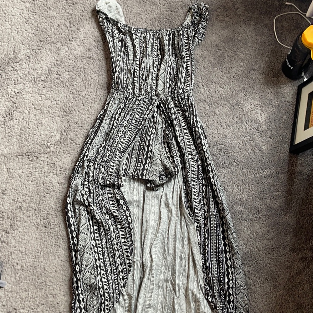 Black one suit with print